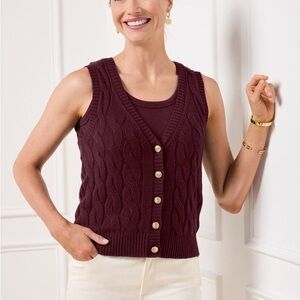 Talbots Rich Plum Blazer and Trousers Ensemble